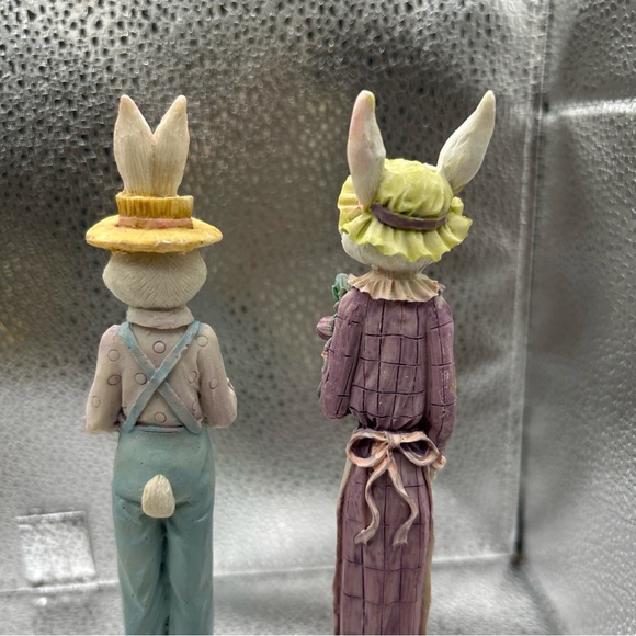 Vintage Tall Easter Bunny Rabbit Pencil Figurines - Picture 5 of 8